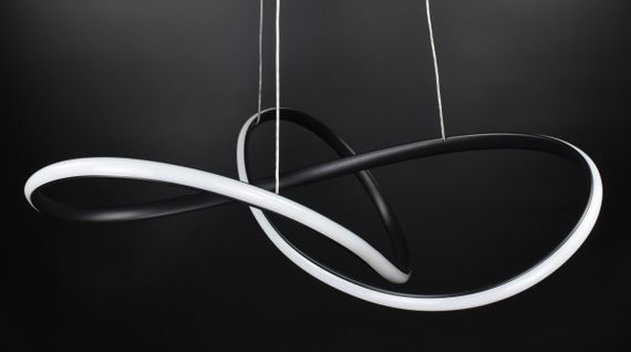 Люстра світлодіодна підвісна LED світильник для квартири на стелю лед 26986 Чорний 40-140х60х60 см. | Зображення 3