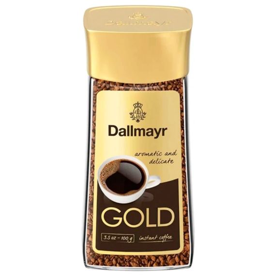 Кофе растворимый Dallmayr Gold, 100г, Германия, сублимированный кофе в стекле, арабика