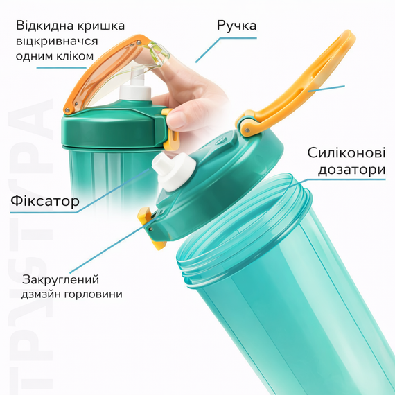 Спортивный шейкер MOVE BODY 550 мл - Зеленый | Зображення 4