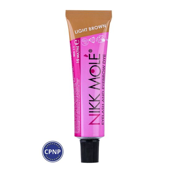 Фарба для брів та вій Light brown Nikk Mole 15 мл