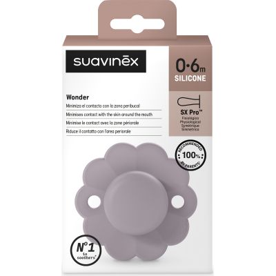 Пустышка Suavinex Wonder физиологическая, 0-6 мес. светло-фиолето (308378) | Зображення 2
