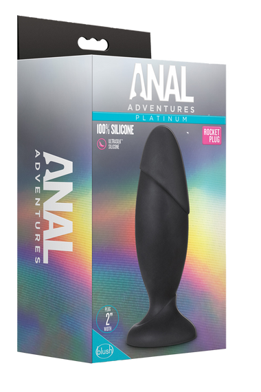 Анальная пробка Blush Anal Adventures Platinum Rocket Plug L sexstyle | Зображення 3