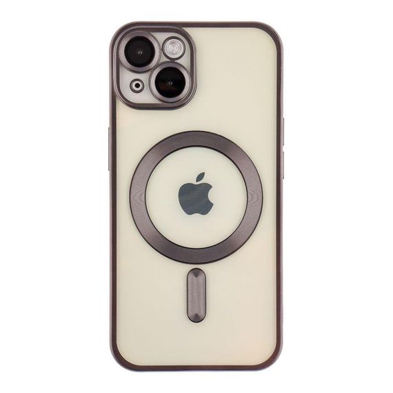 Чехол TPU Metallic Chrome з повним захистом камери with Magsafe для Iphone 14 Цвет Chrome Синій | Зображення 2