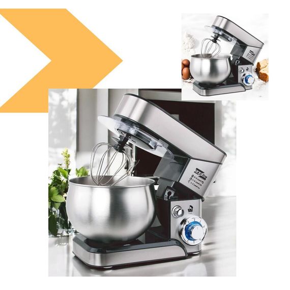 Кухонний тістоміс-міксер 3 в 1 3500 Вт на 6 л Zepline ZP-105 Червоний (47626-ZP-105_2919) | Зображення 1