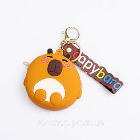 Детский кошелек-брелок Капибара 7.5×7×2.5 (см)с ремешком и карабином HP-55-11BR