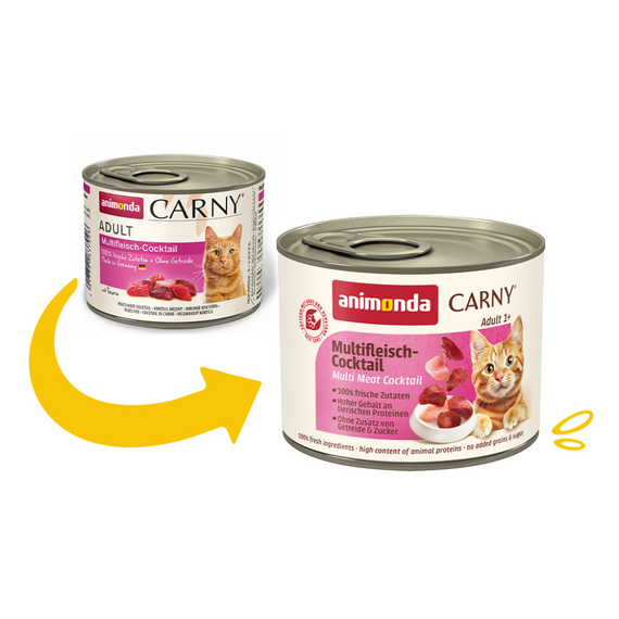 Корм вологий Carny Adult Multi Meat Cocktail для дорослих котів мультим ясний коктейль 200 г | Зображення 1