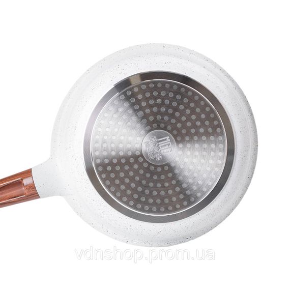 Алюминиевая сковорода с керамическим антипригарным покрытием 2 л Ø 24 см белая MGC HP-4-466 | Зображення 2