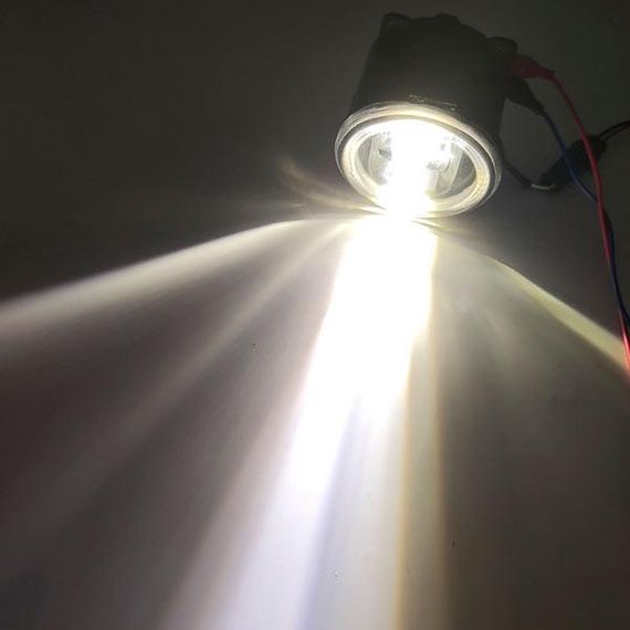 LED фари протитуманні 90 мм велика лінза і ангельські очі 60W 3,5 дюйма денні ходові вогні DRL 2 штуки | Зображення 3