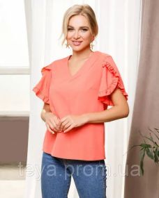 Блуза цвет коралловый FI_003854