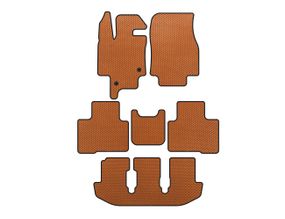 Коврики EVA (3 ряда, 7-местный, Оранжевый) для Toyota Highlander 2019- гг