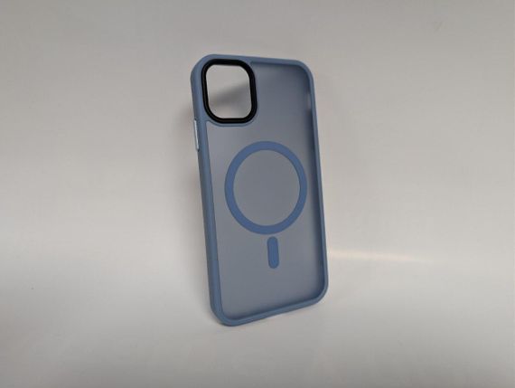 Чохол для Iphone 11, Wave Matte, з магнітним кільцем, протиударний, з MagSafe, матовий, синій
