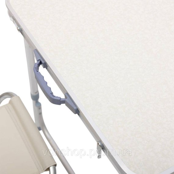 Стол и 4 стула для пикника набор туристической алюминиевой складной мебели для кемпинга 8812-4 | Зображення 9