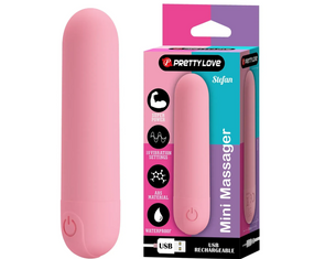 Перезаряджувана вібропуля Pretty Love — Stefan Light pink, BI-300085-3 Sex Aura
