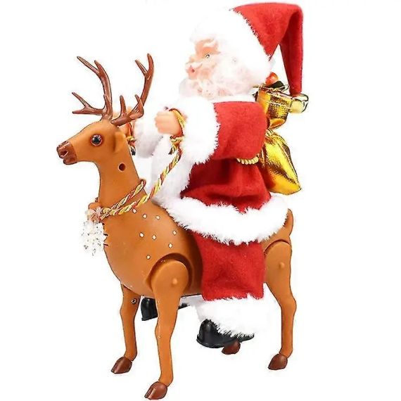 Игрушка Санта-Клаус верхом на олене /новогодняя игрушка | Зображення 5