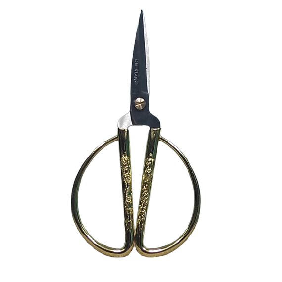Ножницы универсальные для шитья и рукоделия с золотыми ручками DE XIAN 173mm (6.8") К44 (6670)