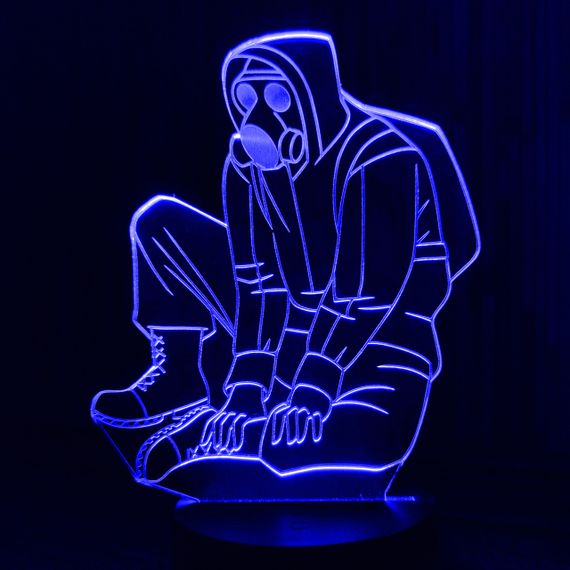 Акриловый светильник-ночник Сталкер 2 синий tty-n001248