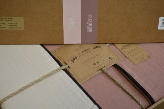 Постільна білизна Limasso Stonewashed Essualte 200 х 220 см Pristine - Old Rose | Зображення 6