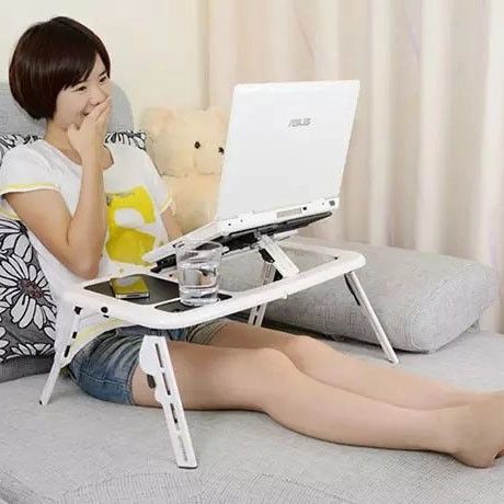 Подставка для ноутбука с открытой конструкцией LD-09 E-Table, Столик для LN-454 ноутбука металлический | Зображення 3