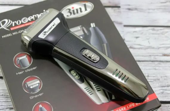 Машинка для стрижки триммер бритва Gemei GM-598 3 в 1 | Зображення 2