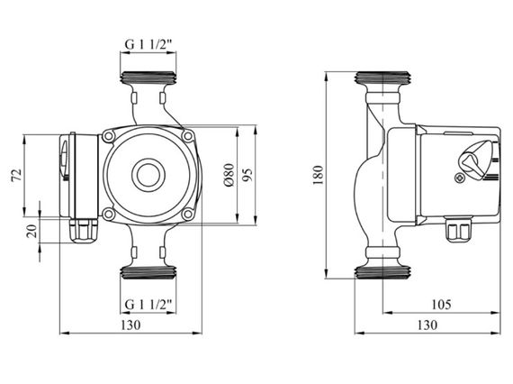Циркуляційний насос Forwater 25/4-180 с гайками (CV018383) | Зображення 3
