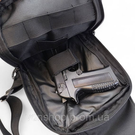 Тактична нагрудна сумка для чоловіків, Чоловіча брезентова сумка через плече месенджер кобура MF-35 | Зображення 2