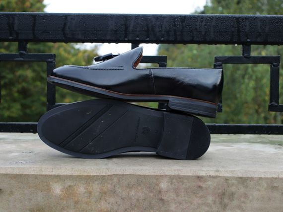 Чорні лаковані туфлі лофери Ikos 39 розмір | Зображення 4