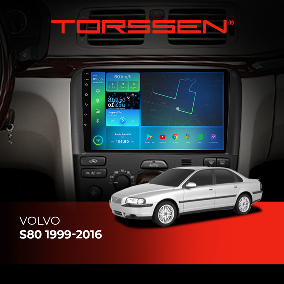 Штатная магнитола Torssen Volvo S80 99-16 F9464 4G Carplay DSP