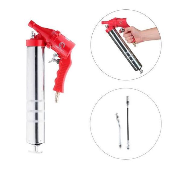 Пістолет для видавлювання мастила пневматичний, дві насадки INTERTOOL PT-0607 | Зображення 1