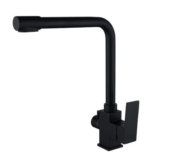 Змішувач для кухні WEZER з підлкюченням до фільтру PRO4C-02-BLACK