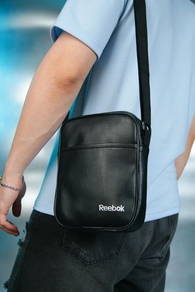 Барсетка шкір. чорна Reebok біле лого var2 (1446100899) | Зображення 1