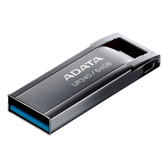 USB флеш накопичувач ADATA 64GB UR340 Black USB 3.2 (AROY-UR340-64GBK) | Зображення 1