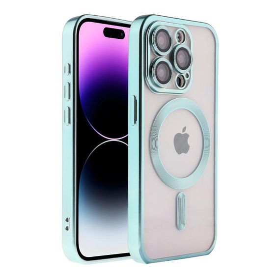 Чехол TPU Metallic Chrome з повним захистом камери with Magsafe для Iphone 13 Pro Цвет Titan | Зображення 1