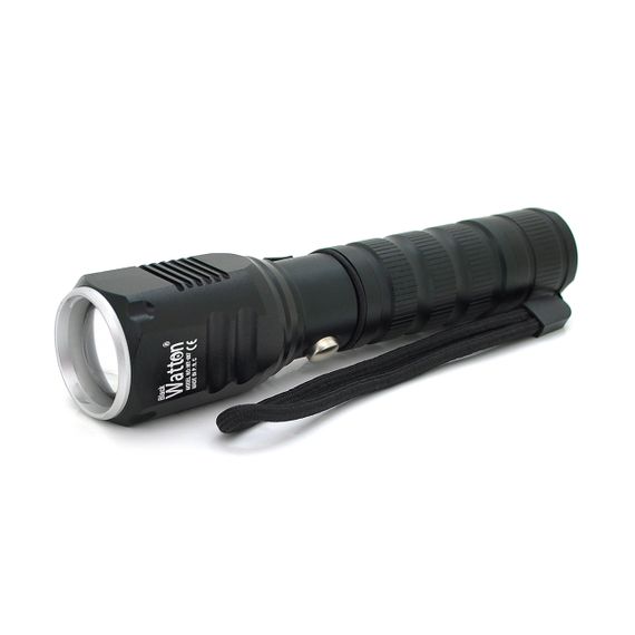 Фонарь ручной Watton WT-087.1LED Cree T6.10W, 5 режимов, Black, IP44, СЗУ + АЗУ