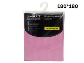 Шторка - фіранка для ванної MILLZ рожева поліестер 180х180 MRS-P-064