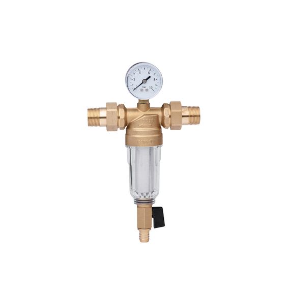 Фільтр самоочисний Karro 3/4" ЗЗ прозорий, латунний KR-88044