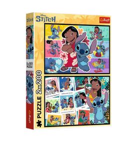 Пазлы "Stitch. Счастливая жизнь Стича", 13334 Trefl, 2х200 элементов (5900511133349)