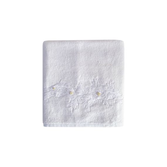 Рушник TAC 8599 Туреччина 70*140 см  Махра Білий