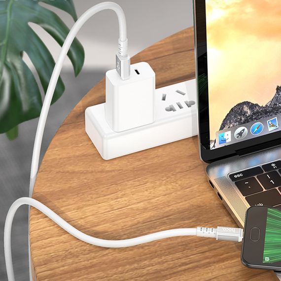 Дата кабель Hoco X85 Strength USB to MicroUSB (1m) White | Зображення 4