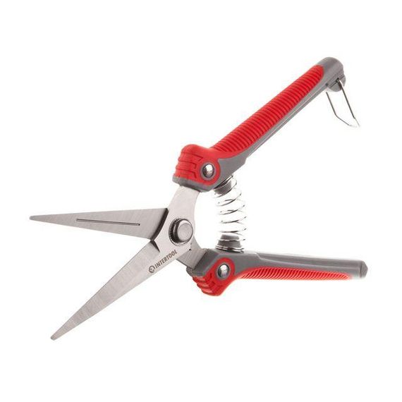 Секатор для винограду, 200 мм, INOX, комбінована рукоятка INTERTOOL FT-1015 | Зображення 3