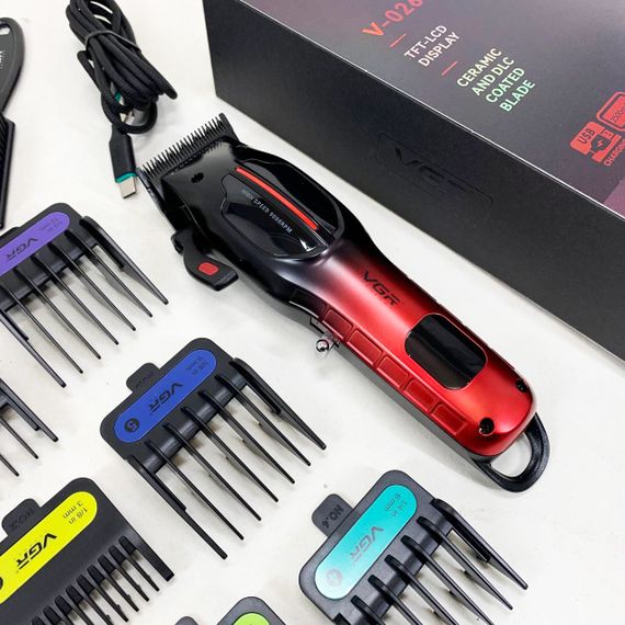 Акумуляторна машинка для стрижки VGR V-026 RED. Колір: червоний | Зображення 1