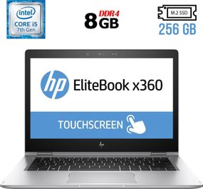 Ноутбук-трансформер HP EliteBook x360 1030 G2 / 13.3" (1920x1080) IPS Touch / Intel Core i5-7300U (2 (4) ядра по 2.6 - 3.5 GHz) / 8 GB DDR4 / 256 GB SSD M.2 / Intel HD Graphics 620 / WebCam / Fingerprint / USB 3.1 / HDMI б/у