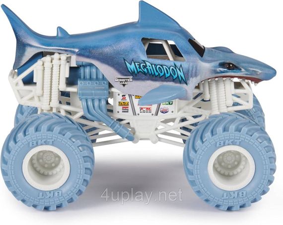 Оригинал Monster Jam Megalodon Монстр-трак 1:24 Акула Мегалодон Металлический кузов | Зображення 3
