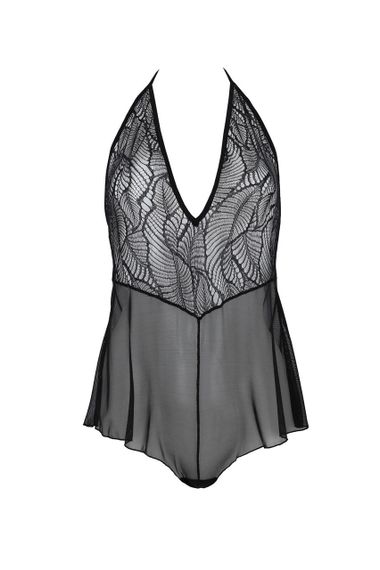 Боди Passion LEAFA BODY black, XXL/XXXL  на завязках, мягкая чашка, низ в виде шортиков sexstyle | Зображення 2