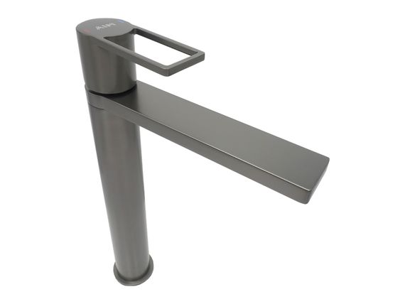Змішувач для раковини подовжений корп, латунь ,графітовий AIM,DG06511-1 gun grey | Зображення 3