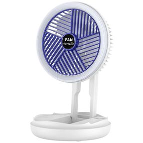Настільний складний вентилятор Folding Fan 2in1 with Night Light White