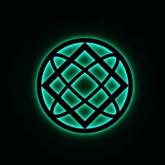 Панно декоративное картина на стену Звезда Лады LED подсветка 16 цветов телефон 400х400 acr-p000230 | Зображення 3