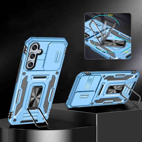 Ударостійкий чохол Camshield Army Ring для Samsung Galaxy A35 / A55 Блакитний / Light Blue | Зображення 2