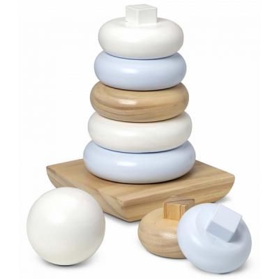 Розвиваюча іграшка Melissa&amp;Doug Величезна натуральна дерев&apos;яна пірамідка (MD30540) | Зображення 1