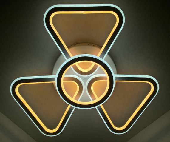 Люстра світлодіодна стельова LED світильник для квартири на стелю лед 25572 Білий 10х56х56 см.