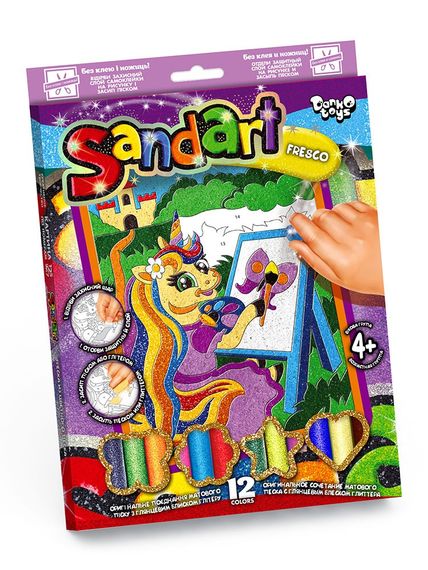 Набір творчості Фреска з піску Sand Art SA-02 Danko Toys Поні малює Вид 2